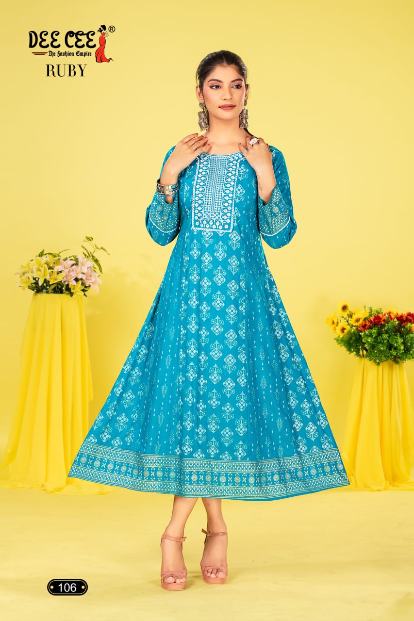 Ruby By Deecee Rayon Palin Printed Kurti Wholesale Price In Surat